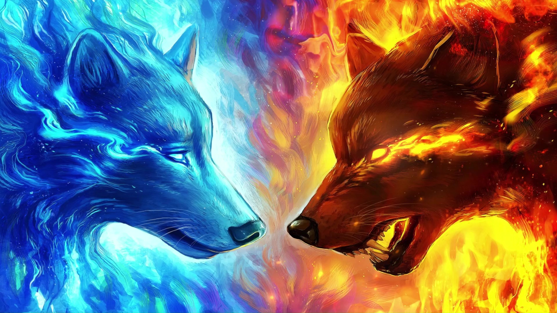 Огненный Волк И Водяной Волк