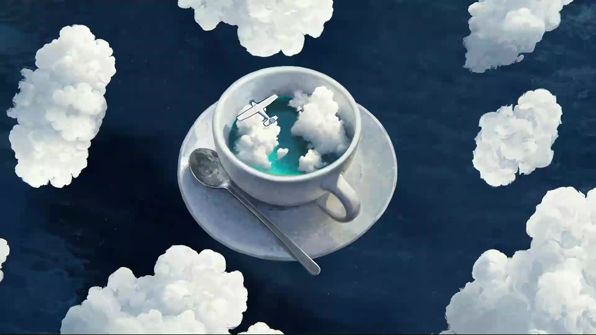 Чашка С Самолетом В Облаках