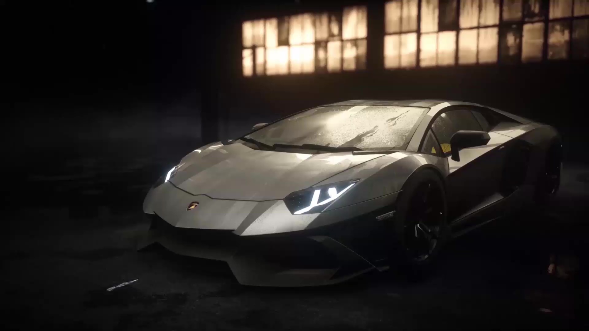 Серый Lamborghini